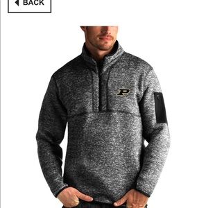 Antigua Heathered Black a Purdue Men’s Sweater